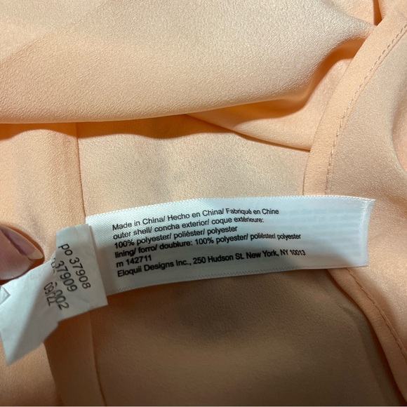 ELOQUII Size 26 Pleated Off The Shoulder Midi Dress Crinkle Chiffon Pink - Picture 9 of 12